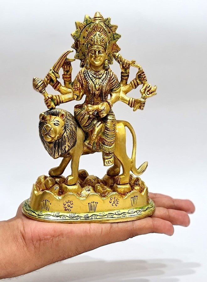 إسبلانيد تمثال نحاسي eSplanade Maa Durga MATA Rani Murti Idol (6.5 بوصة) - Image 4
